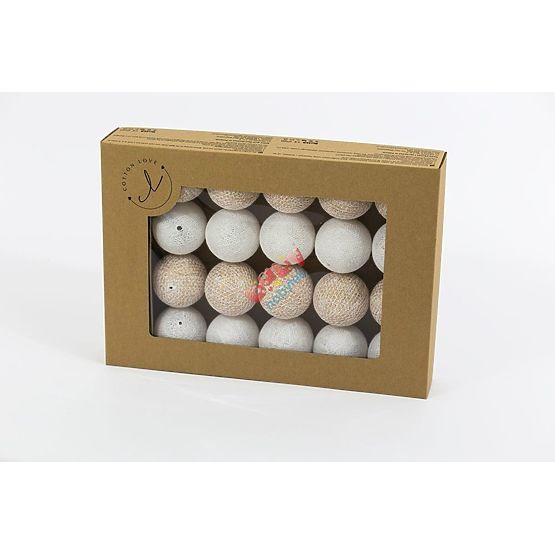 Pamut világító LED golyócskák Cotton Balls - arany