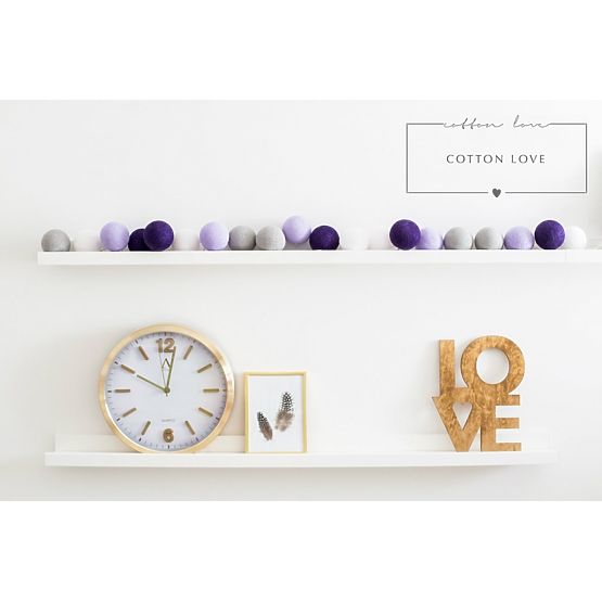 Pamut világító LED golyócskák Cotton Balls - lila