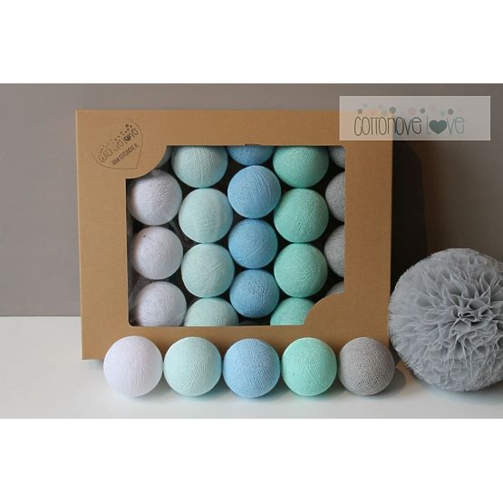 Pamut világító LED golyócskák Cotton Balls - mint pasztell