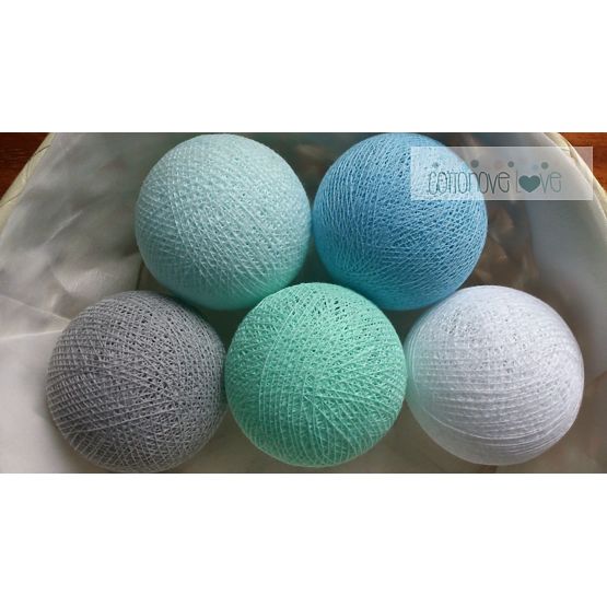 Pamut világító LED golyócskák Cotton Balls - mint pasztell