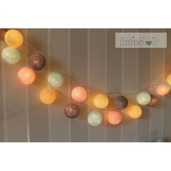 Pamut világító LED golyócskák Cotton Balls - porszerű