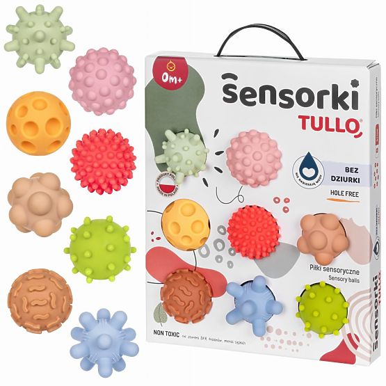 PASTELOVÁ Érzékszervi Labdák Tullo - 8 lyuk nélküli labda