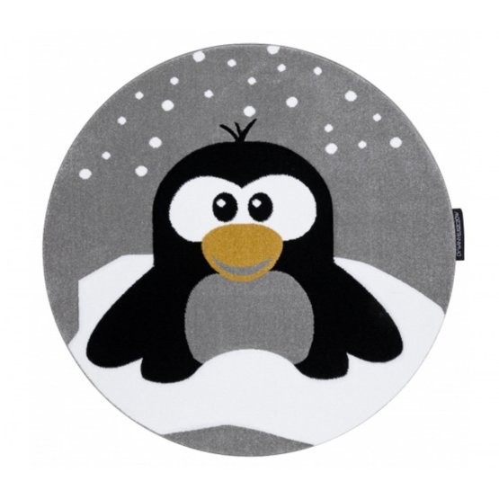 Kerek szőnyeg PETIT - Pingvin - szürke