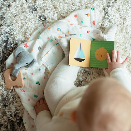 Petit Collage Baby elefánt ajándékkészlet