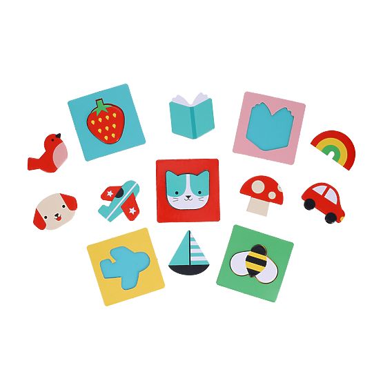 Petit Collage Érzékszervi puzzle Találd meg a kedvenc tárgyat