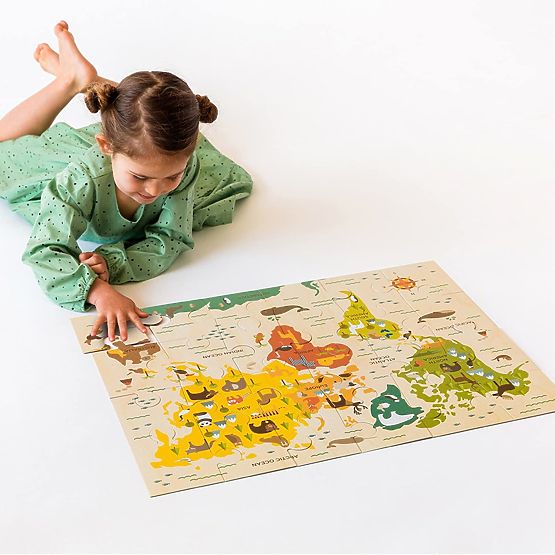 Petit Collage Floor puzzle világunk