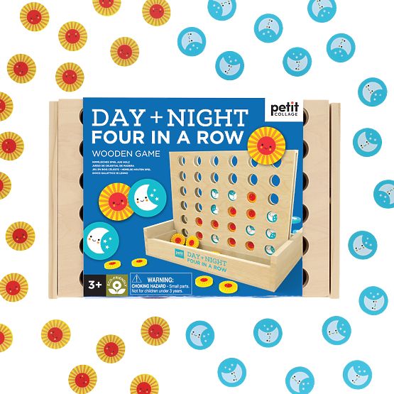 Petit Collage Négy egy sorban játék éjjel és nappal