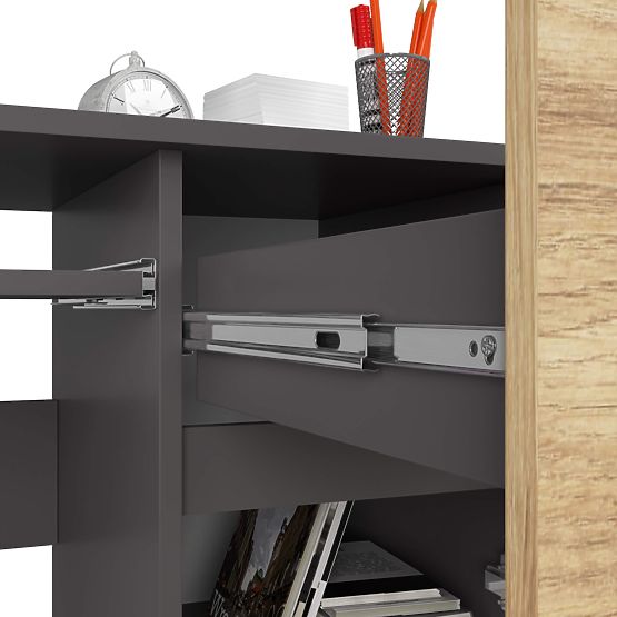 PIKSEL PK SZÜRKE / ARTISAN TÖLGY SZÁMÍTÓGÉPASZTAL - JOBB