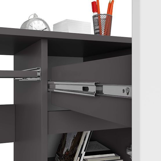 PIKSEL PK SZÜRKE/FEHÉR SZÁMÍTÓGÉPASZTAL - JOBBOS