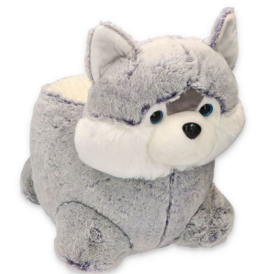 Plüss kutya Husky ülőke