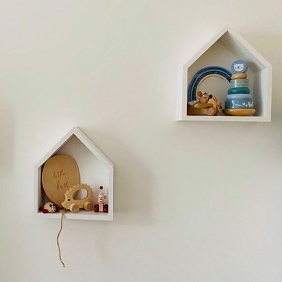 Polc - házikó - fehér