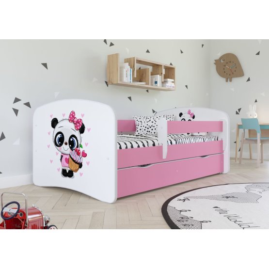 Gyermekek ágy  akadály - Panda - rózsaszín