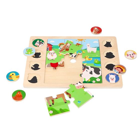 Puzzle 2 az 1-ben Farm - árnyékkereső kirakó