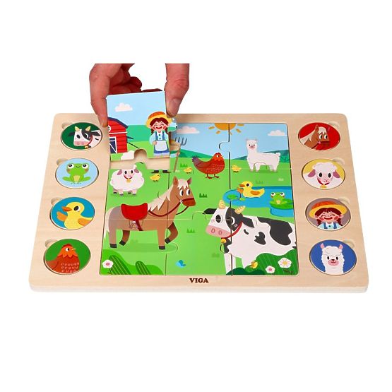 Puzzle 2 az 1-ben Farm - árnyékkereső kirakó