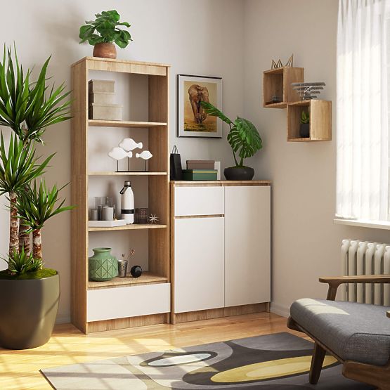 R60 1SZ 4P CLP PK POLC DUB SONOMA / FEHÉR