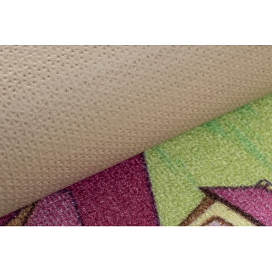 REBEL ROADS SZŐNYEG Candy Town 27 csúszásmentes gyerekeknek - rózsaszín/zöld