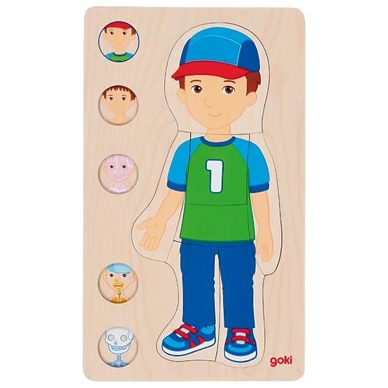 Réteges puzzle fiú - az emberi test belülről
