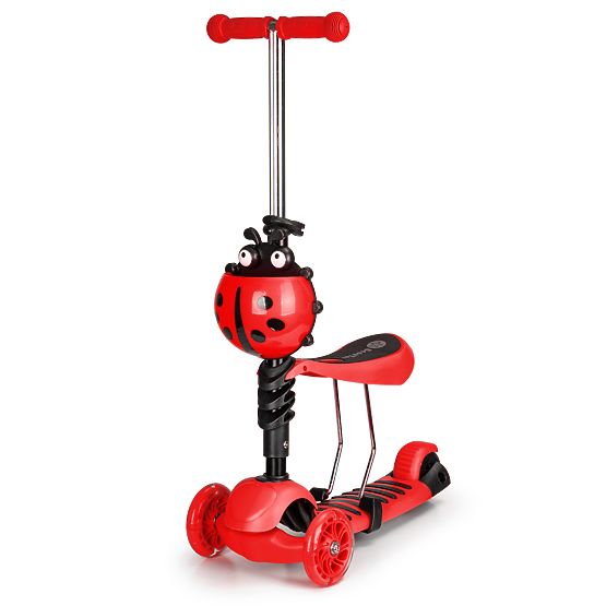 Robogó és kidobó katicabogár - piros