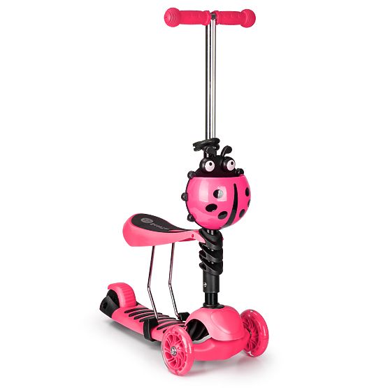 Robogó és kidobó katicabogár - rózsaszín