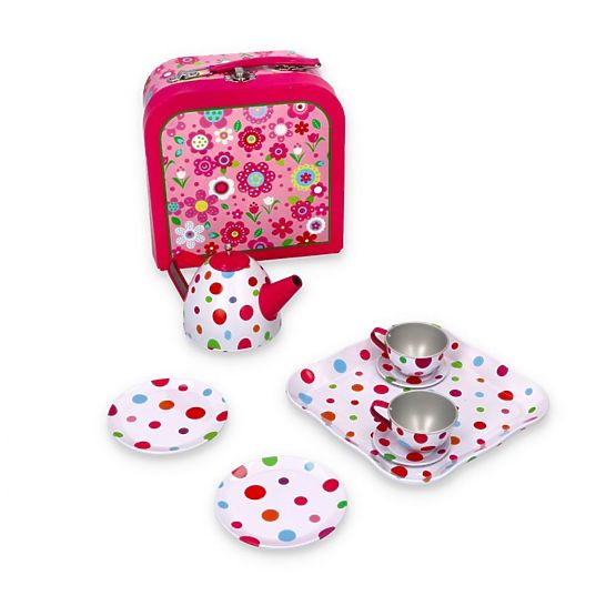 Rózsaszín teáskészlet