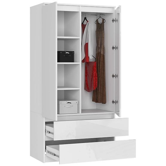 S90 2D 2SZ CLP PK FEHÉR FÉNYES SZEKRÉNY