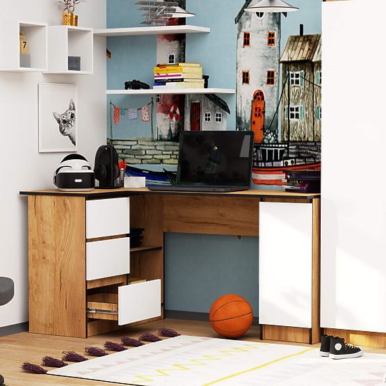 SAROK ÍRÓASZTAL B20 CLP BALOS PK TÖLGY CRAFT / FEHÉR