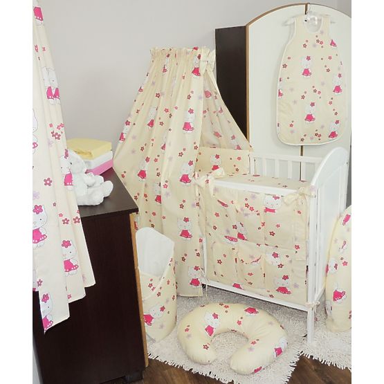 Set - baldachin  íj + wrap - Hello Kitty tejszín