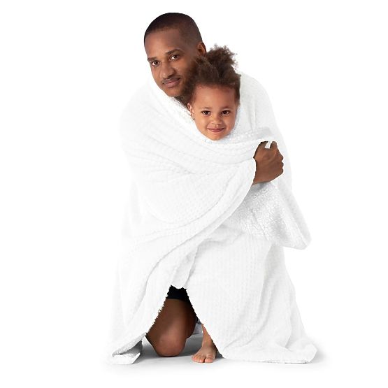 SHLEEPY fehér jacquard dombornyomott klasszikus stílusú takaró 220x240