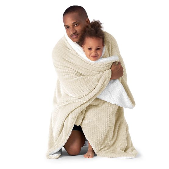 SHLEEPY takaró bézs színben, jacquard mintás, klasszikus stílusú, 130x180