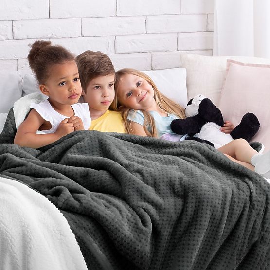 SHLEEPY takaró grafit színű, jacquard mintás, klasszikus stílusú 170x210