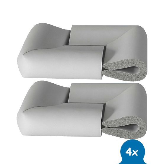 SIPO Hab sarokvédő üvegfelületekhez, szürke - 4 db
