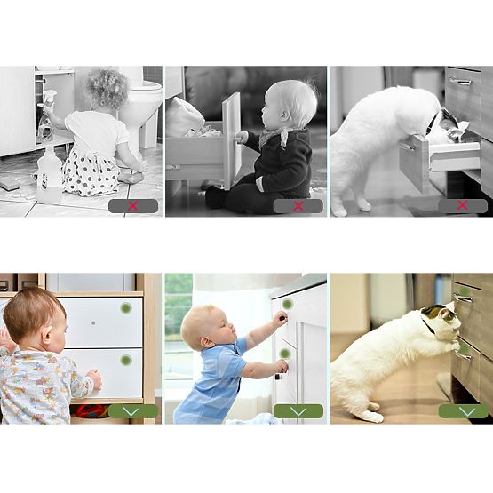 SIPO Mágneses zárak szekrényekhez és fiókokhoz - 4 db