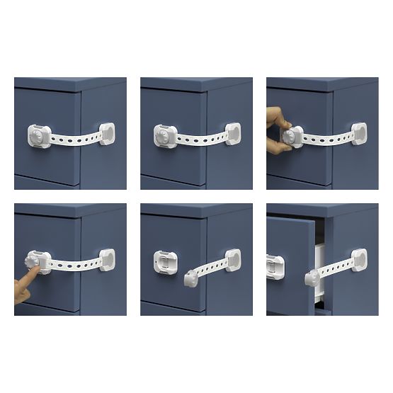 SIPO Multifunkcionális, intelligens zár szekrényekhez és fiókokhoz - 6 db