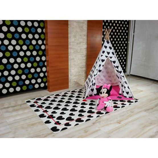 SKETCH szőnyeg - F755 krém/fekete - szív