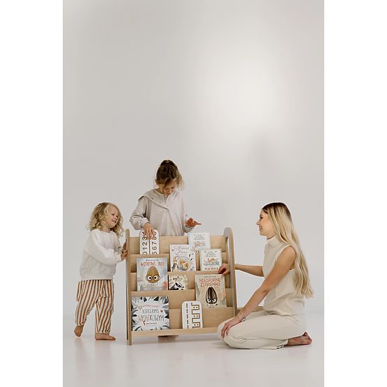 SLIM M könyvespolc - természetes