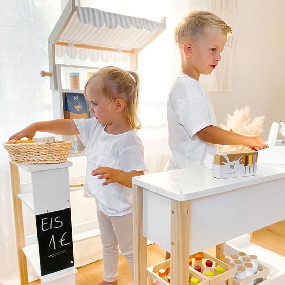 small foot Fa fából készült Fresh eladói stand