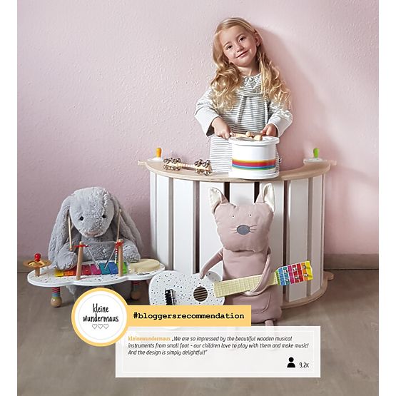 small foot Fa fából készült zenés hangszerkészlet pöttyökkel