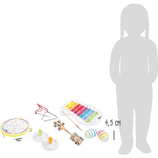 small foot Fa fából készült zenés hangszerkészlet pöttyökkel