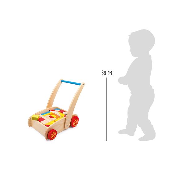 small foot Fa járóka kockákkal a kocsiban