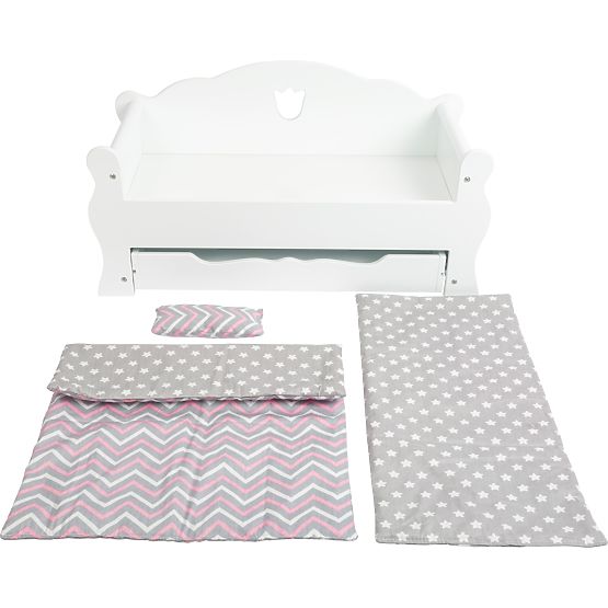 small foot Fehér fa babaágy