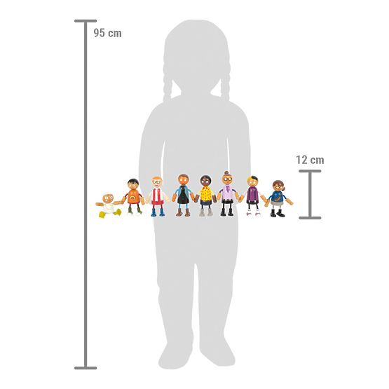 small foot Hajlítható babák család gyerekkel