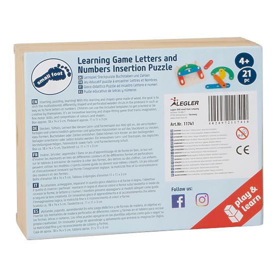 Small Foot Puzzle játék Betűk és számok