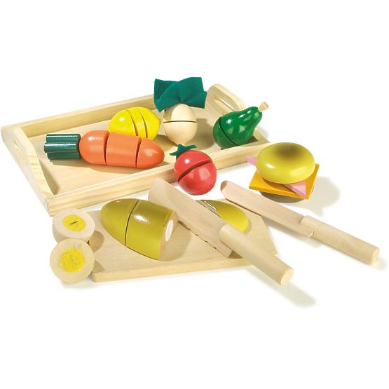 small foot Vágó fa élelmiszerek reggeli - sérült csomagolás