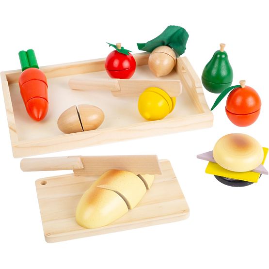 small foot Vágó fa élelmiszerek reggeli - sérült csomagolás