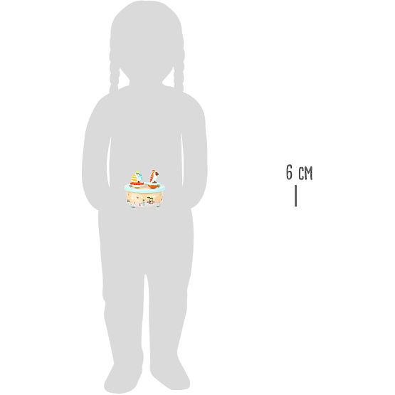 small foot Zenedoboz elefánttal és papagájjal