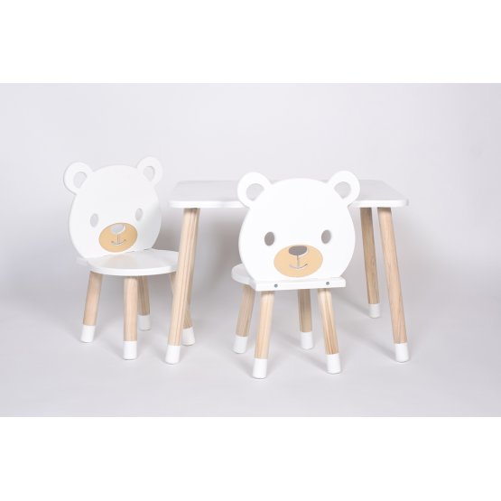 Asztal és szék készlet - medve