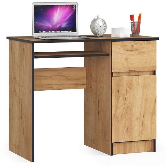 Számítógépasztal 90 cm Piksel jobb - PK craft tölgy