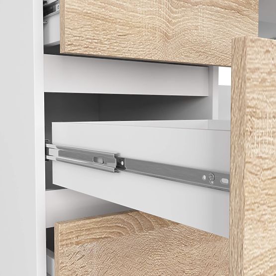 SZÁMÍTÓGÉPASZTAL A-11 135 cm 6 FIÓK FEHÉR / SONOMA