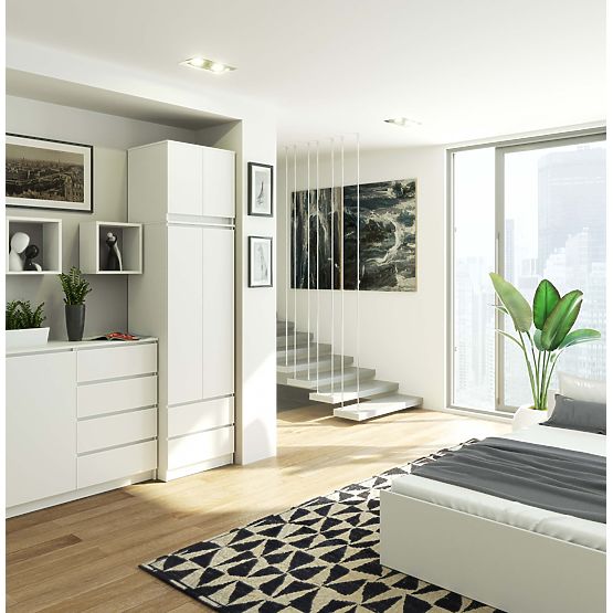 SZEKRÉNY FELÉPÍTMÉNNYEL S60 2D 2SZ CLP PK FEHÉR