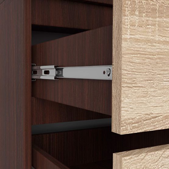 SZEKRÉNY S 90 cm 2 AJTÓ 2 FIÓK 2 TÜKÖR PK WENGE / SONOMA